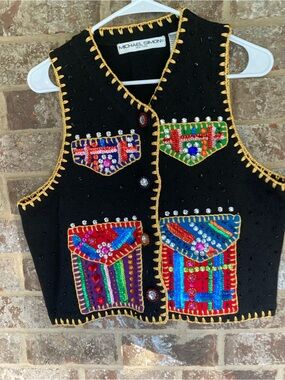 Vintage Michael Simon Sweater Vest Size Large
